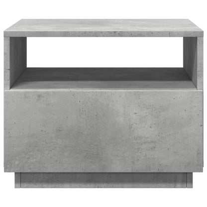 Salontafel met LED-verlichting 50x49x40 cm betongrijs Betongrijs