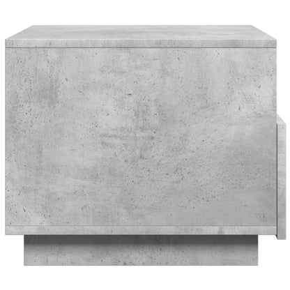 Salontafel met LED-verlichting 50x49x40 cm betongrijs Betongrijs