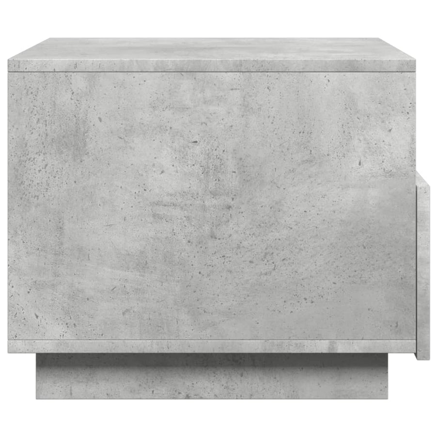 Salontafel met LED-verlichting 50x49x40 cm betongrijs Betongrijs