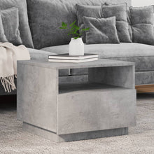 Salontafel met LED-verlichting 50x49x40 cm betongrijs Betongrijs