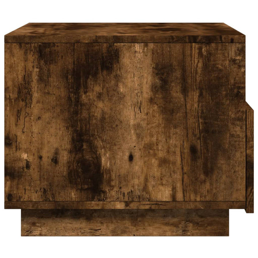 Salontafel met LED-verlichting 50x49x40 cm gerookt eikenkleurig Gerookt eiken