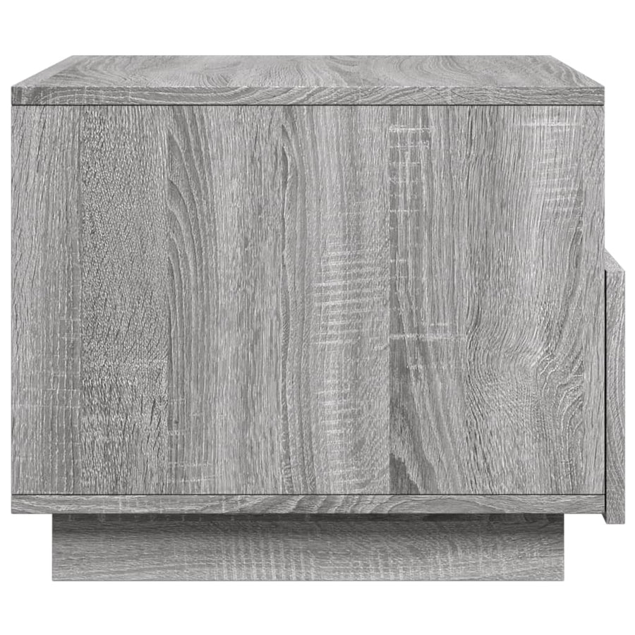 Salontafel met LED-verlichting 50x49x40 cm grijs sonoma eiken Grijs sonoma