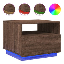 Salontafel met LED-verlichting 50x49x40 cm bruineikenkleurig bruin eikenkleur