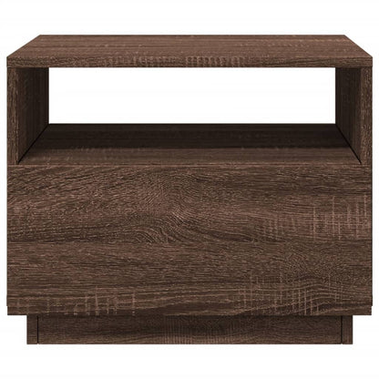 Salontafel met LED-verlichting 50x49x40 cm bruineikenkleurig bruin eikenkleur