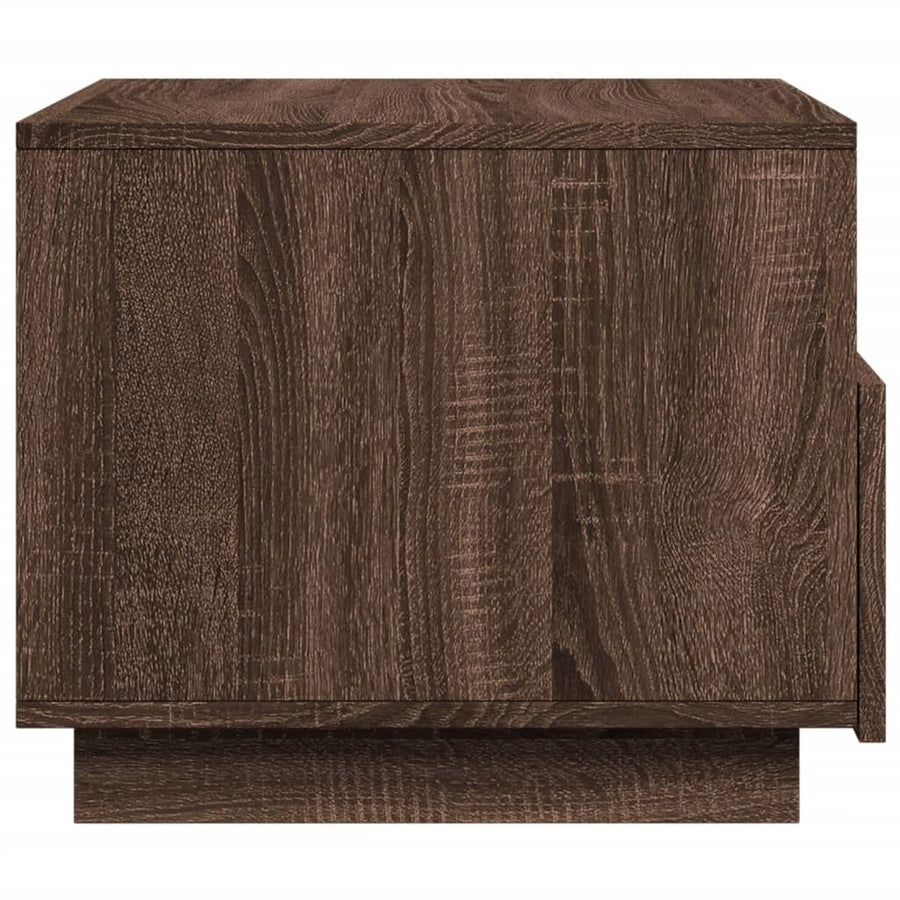 Salontafel met LED-verlichting 50x49x40 cm bruineikenkleurig bruin eikenkleur