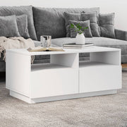 Salontafel 90x49x40 cm wit LED