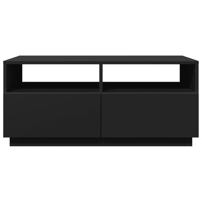 Salontafel met LED-verlichting 90x49x40 cm zwart