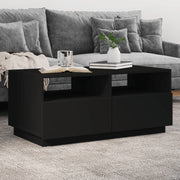 Salontafel 90x49x40 cm zwart met LED