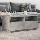Coffee table with LED lighting 90x49x40 cm concrete grey
