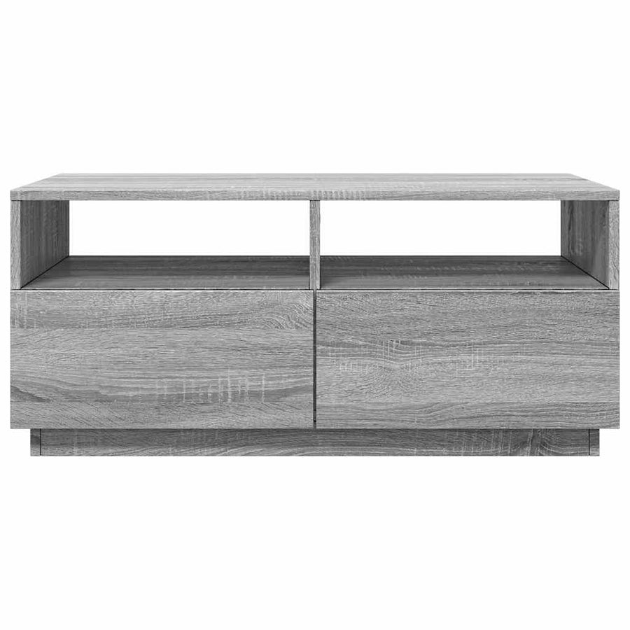 Salontafel met LED-verlichting 90x49x40 cm grijs sonoma eiken