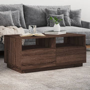 Salontafel 90x49x40 cm bruineiken LED