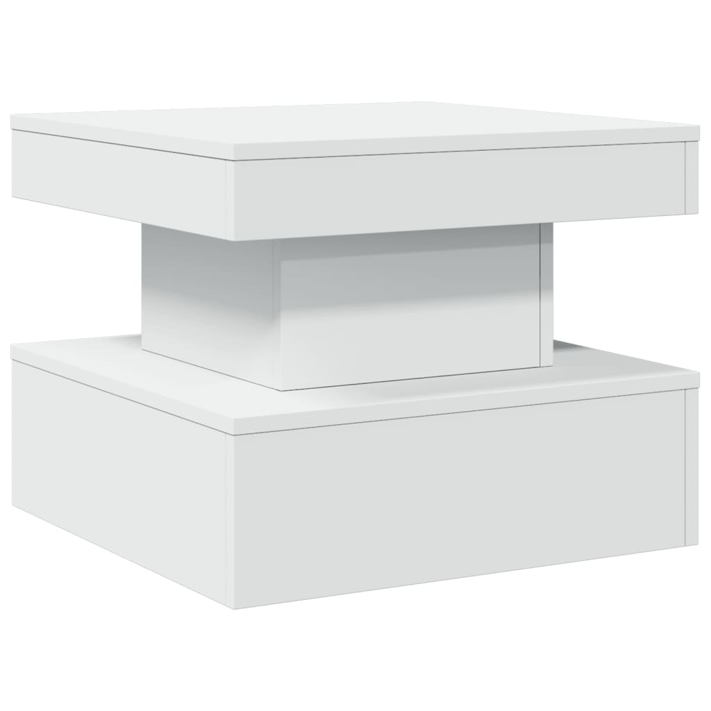 Salontafel met LED-verlichting 50x50x40 cm wit 50 x 50 x 40 cm Wit
