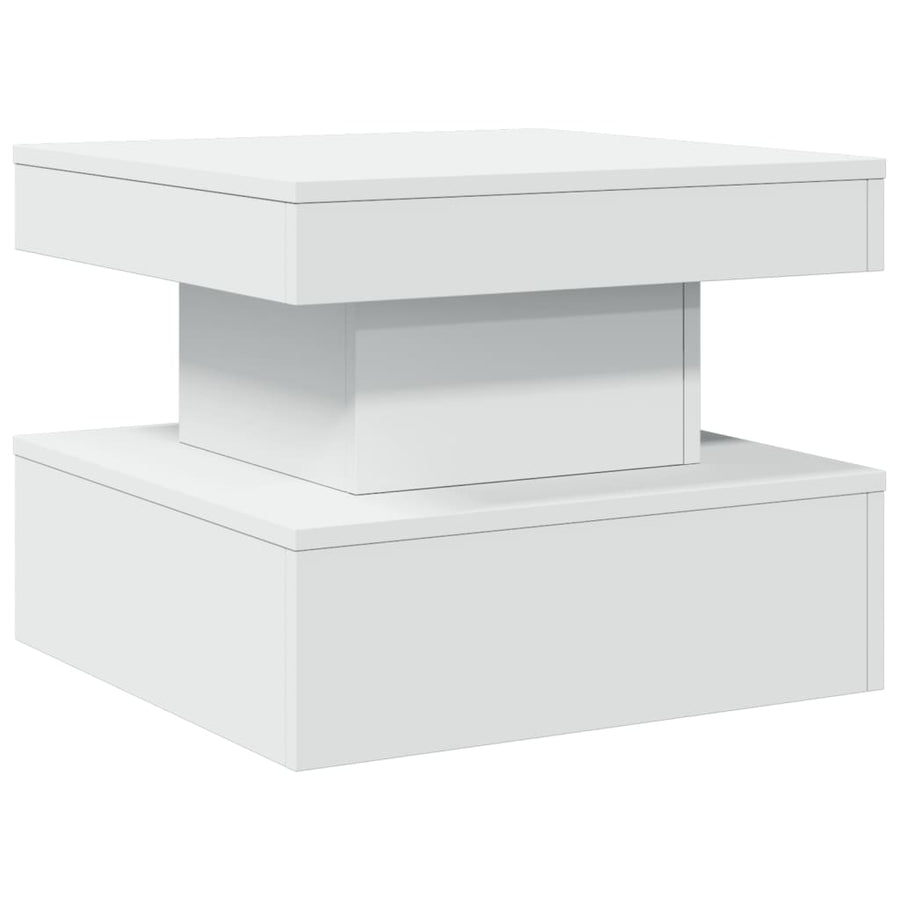 Salontafel met LED-verlichting 50x50x40 cm wit 50 x 50 x 40 cm Wit