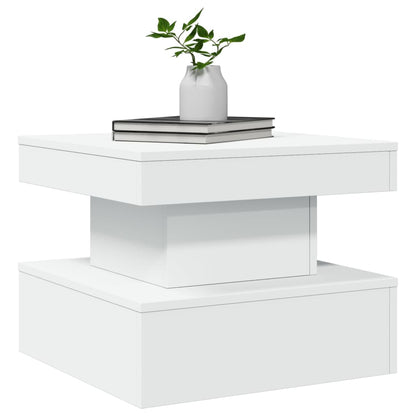 Salontafel met LED-verlichting 50x50x40 cm wit 50 x 50 x 40 cm Wit