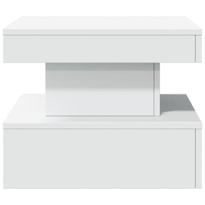 Salontafel met LED-verlichting 50x50x40 cm wit 50 x 50 x 40 cm Wit