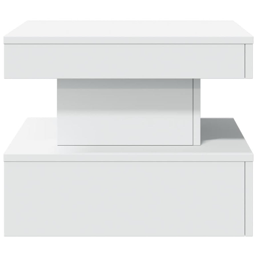 Salontafel met LED-verlichting 50x50x40 cm wit 50 x 50 x 40 cm Wit