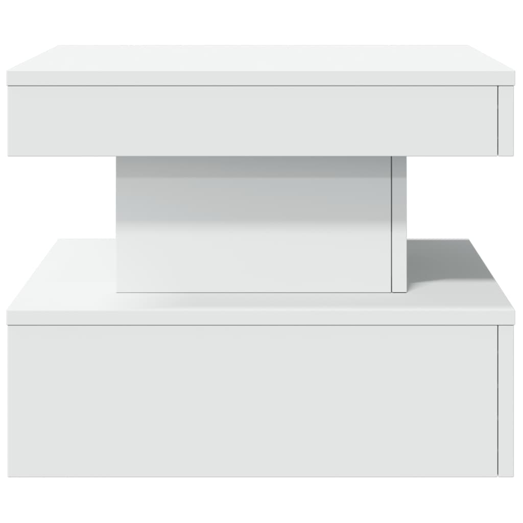 Salontafel met LED-verlichting 50x50x40 cm wit 50 x 50 x 40 cm Wit