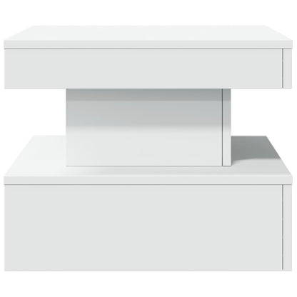 Salontafel met LED-verlichting 50x50x40 cm wit 50 x 50 x 40 cm Wit