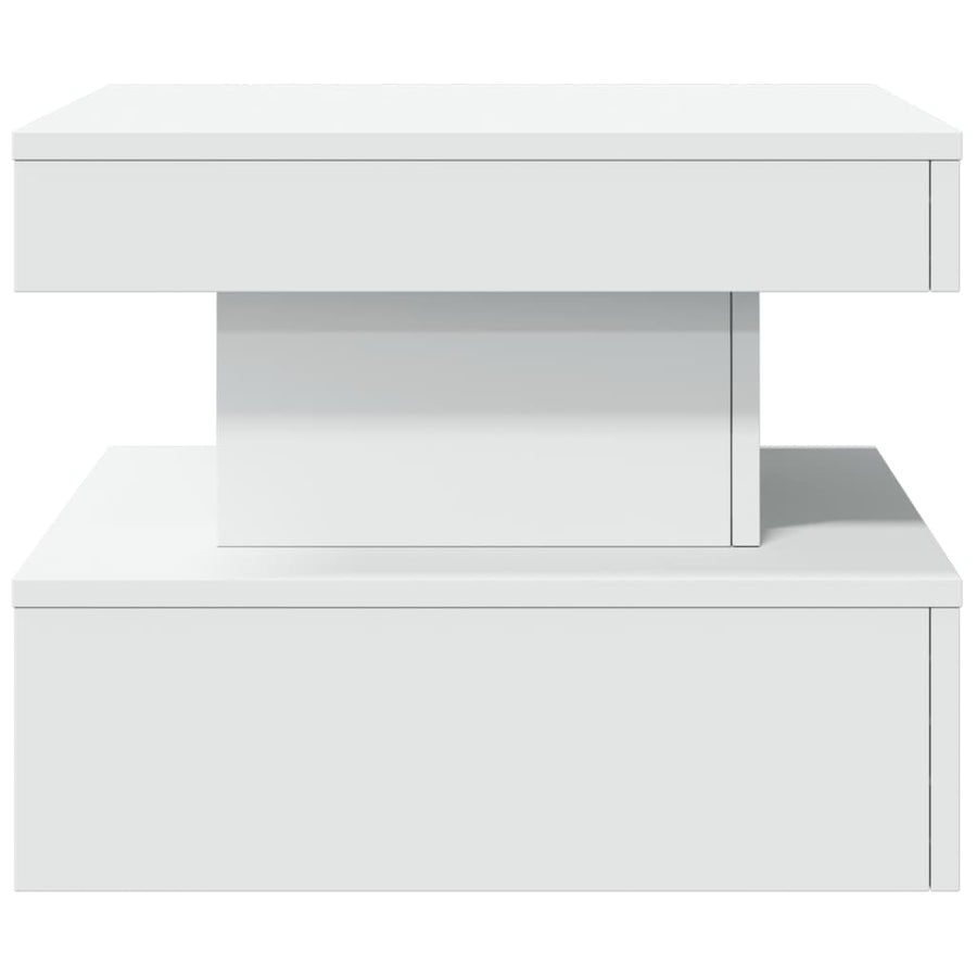 Salontafel met LED-verlichting 50x50x40 cm wit 50 x 50 x 40 cm Wit