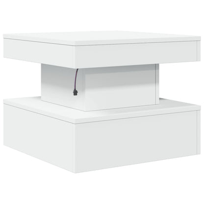 Salontafel met LED-verlichting 50x50x40 cm wit 50 x 50 x 40 cm Wit