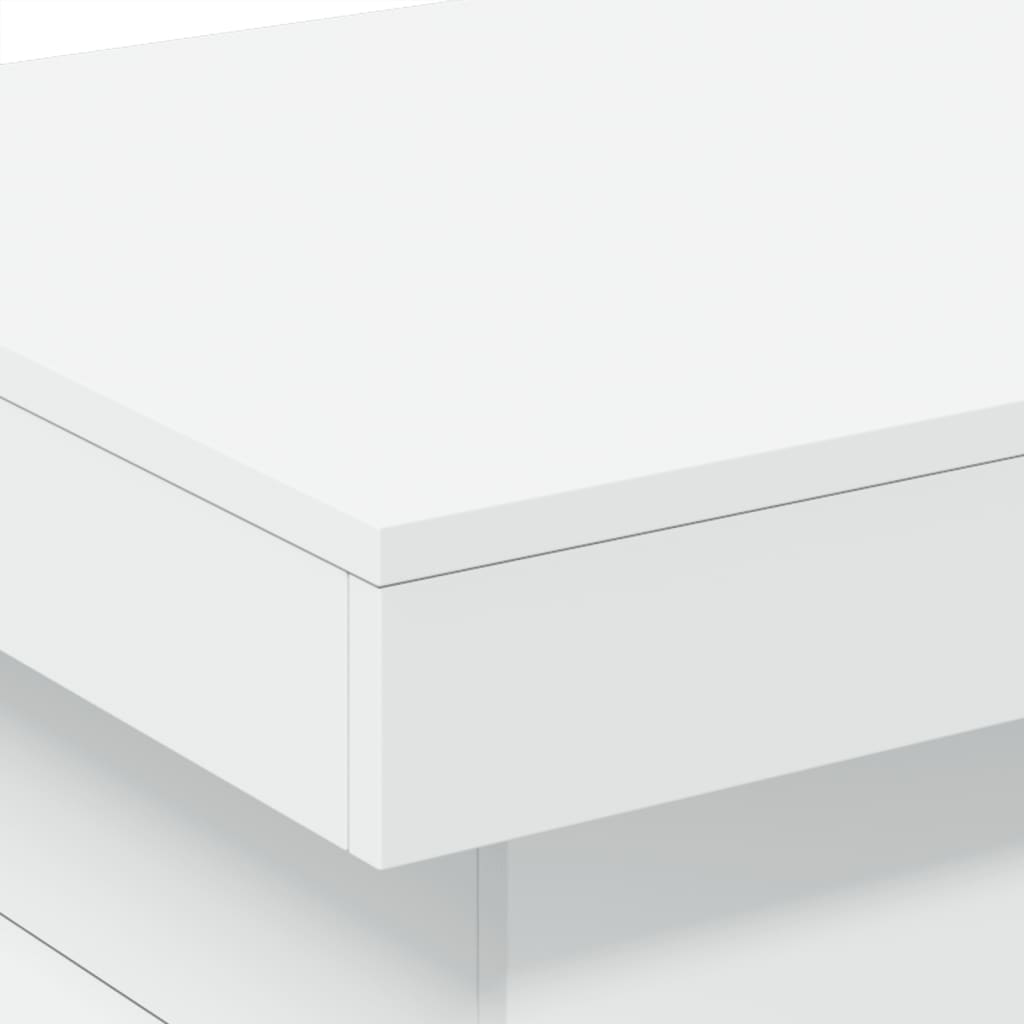 Salontafel met LED-verlichting 50x50x40 cm wit 50 x 50 x 40 cm Wit