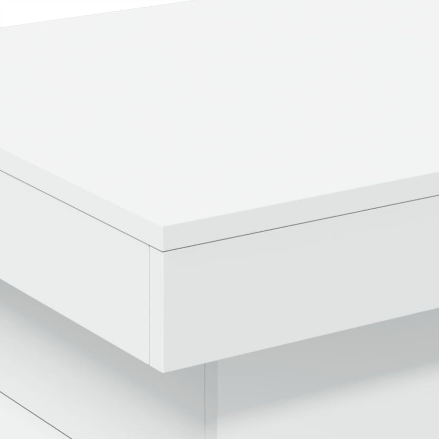 Salontafel met LED-verlichting 50x50x40 cm wit 50 x 50 x 40 cm Wit