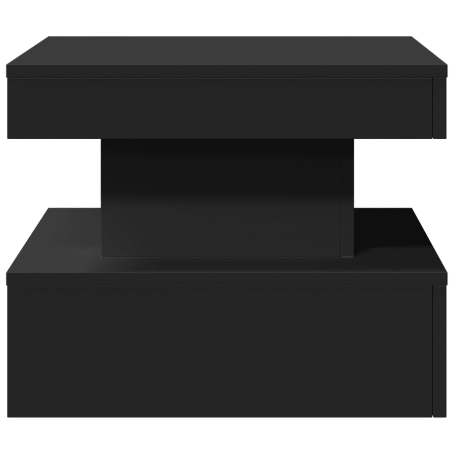 Salontafel met LED-verlichting 50x50x40 cm zwart 50 x 50 x 40 cm Zwart