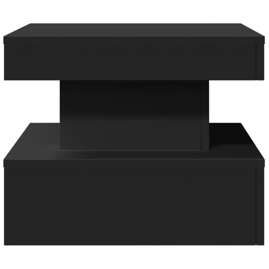 Salontafel met LED-verlichting 50x50x40 cm zwart 50 x 50 x 40 cm Zwart