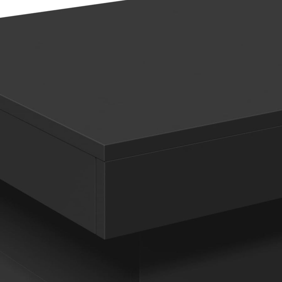 Salontafel met LED-verlichting 50x50x40 cm zwart 50 x 50 x 40 cm Zwart