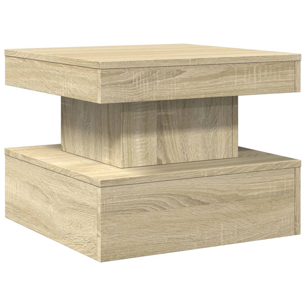 Salontafel met LED-verlichting 50x50x40 cm sonoma eiken 50 x 50 x 40 cm Sonoma eiken