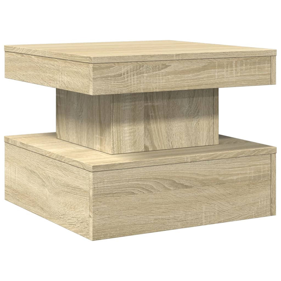 Salontafel met LED-verlichting 50x50x40 cm sonoma eiken 50 x 50 x 40 cm Sonoma eiken