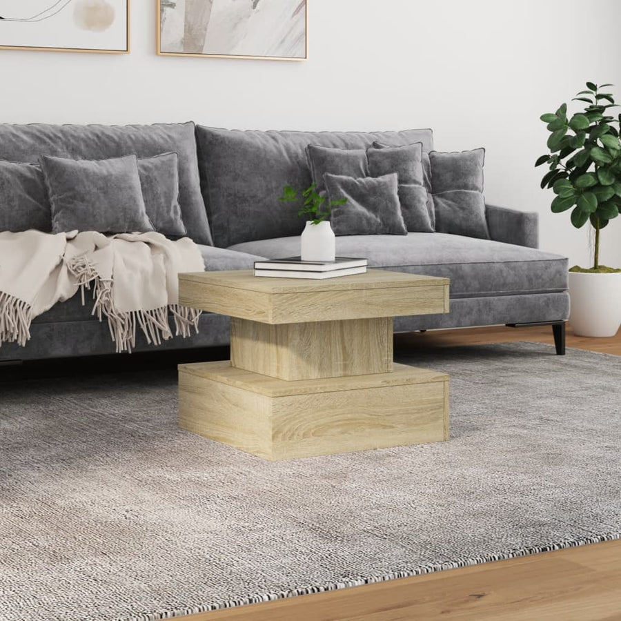 Salontafel met LED-verlichting 50x50x40 cm sonoma eiken 50 x 50 x 40 cm Sonoma eiken