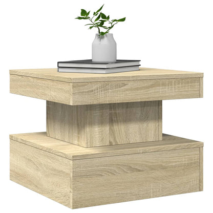 Salontafel met LED-verlichting 50x50x40 cm sonoma eiken 50 x 50 x 40 cm Sonoma eiken