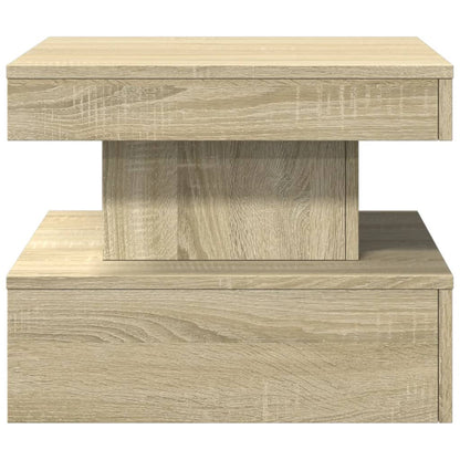 Salontafel met LED-verlichting 50x50x40 cm sonoma eiken 50 x 50 x 40 cm Sonoma eiken