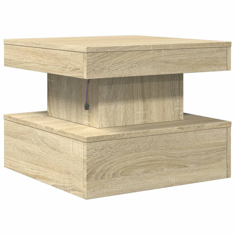 Salontafel met LED-verlichting 50x50x40 cm sonoma eiken 50 x 50 x 40 cm Sonoma eiken