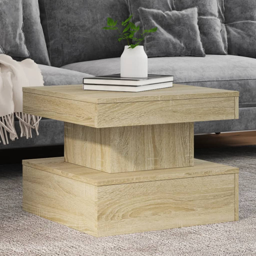 Salontafel met LED-verlichting 50x50x40 cm sonoma eiken 50 x 50 x 40 cm Sonoma eiken