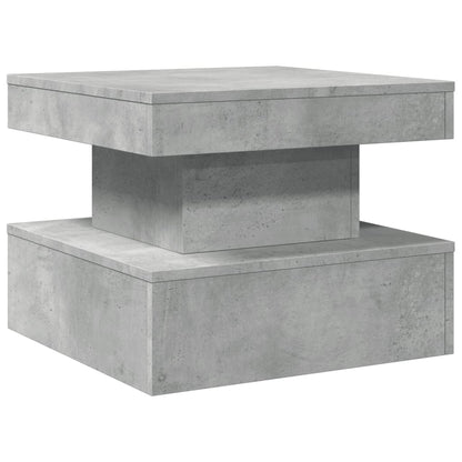 Salontafel met LED-verlichting 50x50x40 cm betongrijs 50 x 50 x 40 cm Betongrijs