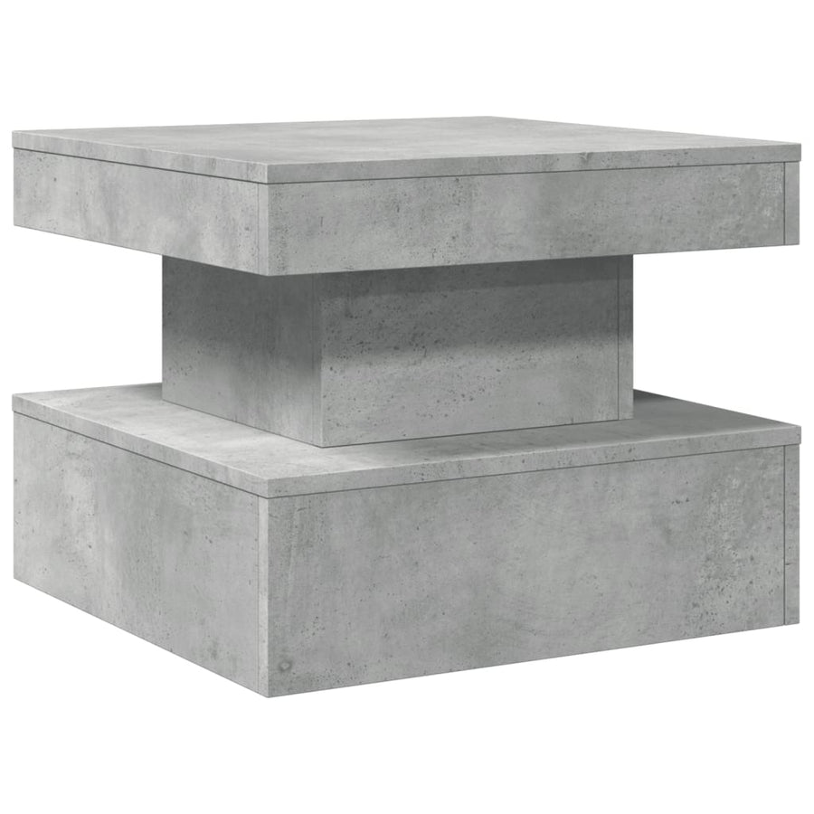 Salontafel met LED-verlichting 50x50x40 cm betongrijs 50 x 50 x 40 cm Betongrijs