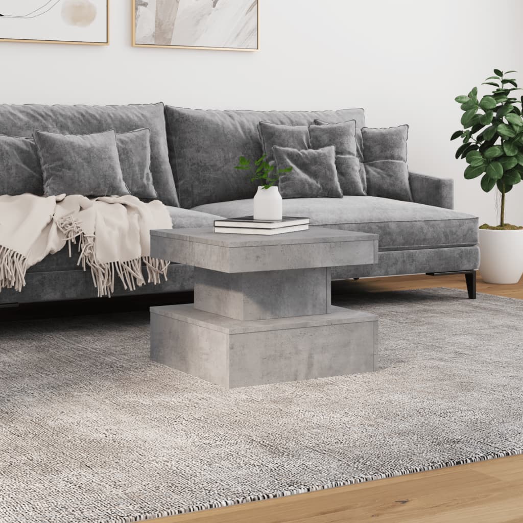 Salontafel met LED-verlichting 50x50x40 cm betongrijs 50 x 50 x 40 cm Betongrijs
