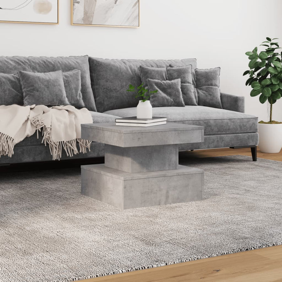 Salontafel met LED-verlichting 50x50x40 cm betongrijs 50 x 50 x 40 cm Betongrijs