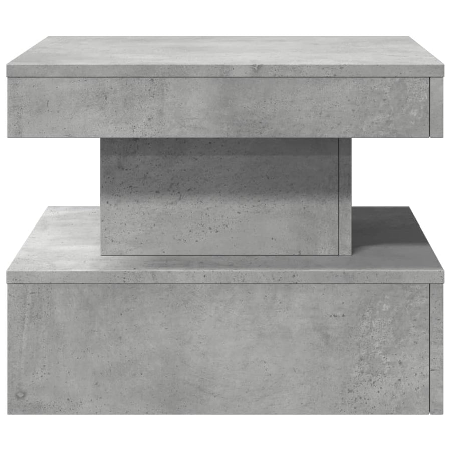 Salontafel met LED-verlichting 50x50x40 cm betongrijs 50 x 50 x 40 cm Betongrijs