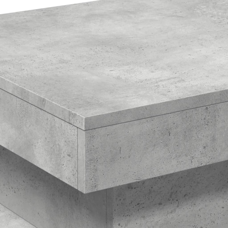 Salontafel met LED-verlichting 50x50x40 cm betongrijs 50 x 50 x 40 cm Betongrijs
