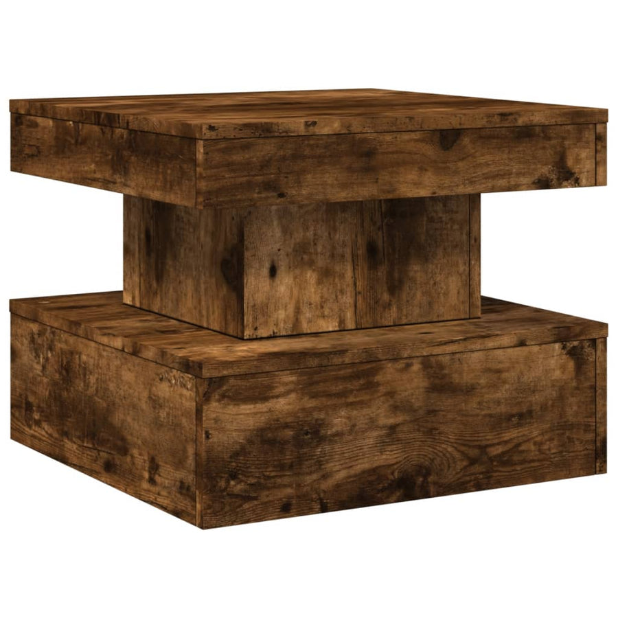 Salontafel met metalen poten 50x50x40 cm gerookt eikenkleurig 50 x 50 x 40 cm Gerookt eiken