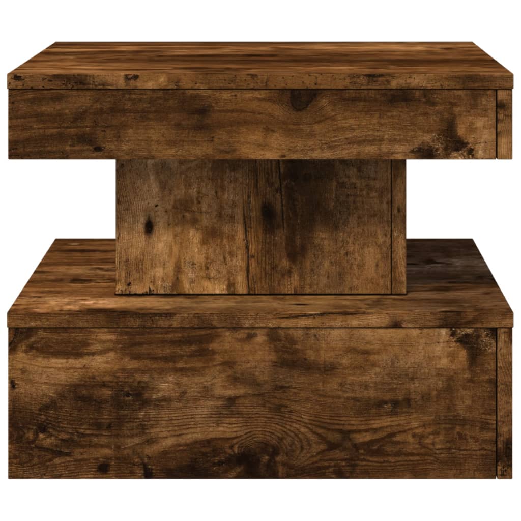Salontafel met metalen poten 50x50x40 cm gerookt eikenkleurig 50 x 50 x 40 cm Gerookt eiken