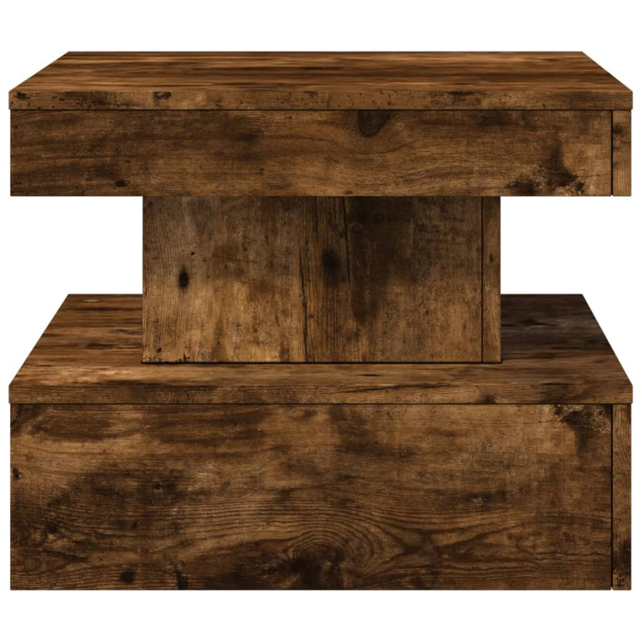 Salontafel met metalen poten 50x50x40 cm gerookt eikenkleurig 50 x 50 x 40 cm Gerookt eiken