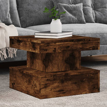 Salontafel met metalen poten 50x50x40 cm gerookt eikenkleurig 50 x 50 x 40 cm Gerookt eiken
