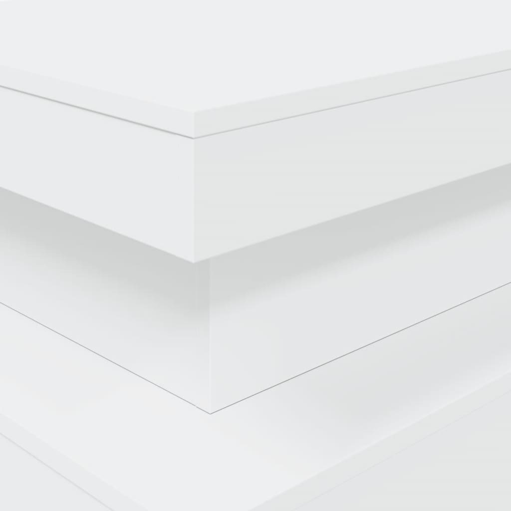 Salontafel met LED-verlichting 90x50x40 cm wit 90 x 50 x 40 cm Wit