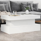 Salontafel 90x50x40 cm wit LED