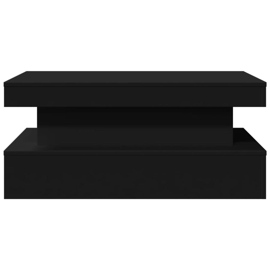 Salontafel met LED-verlichting 90x50x40 cm zwart 90 x 50 x 40 cm Zwart