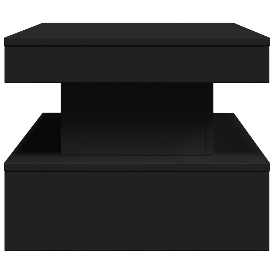 Salontafel met LED-verlichting 90x50x40 cm zwart 90 x 50 x 40 cm Zwart